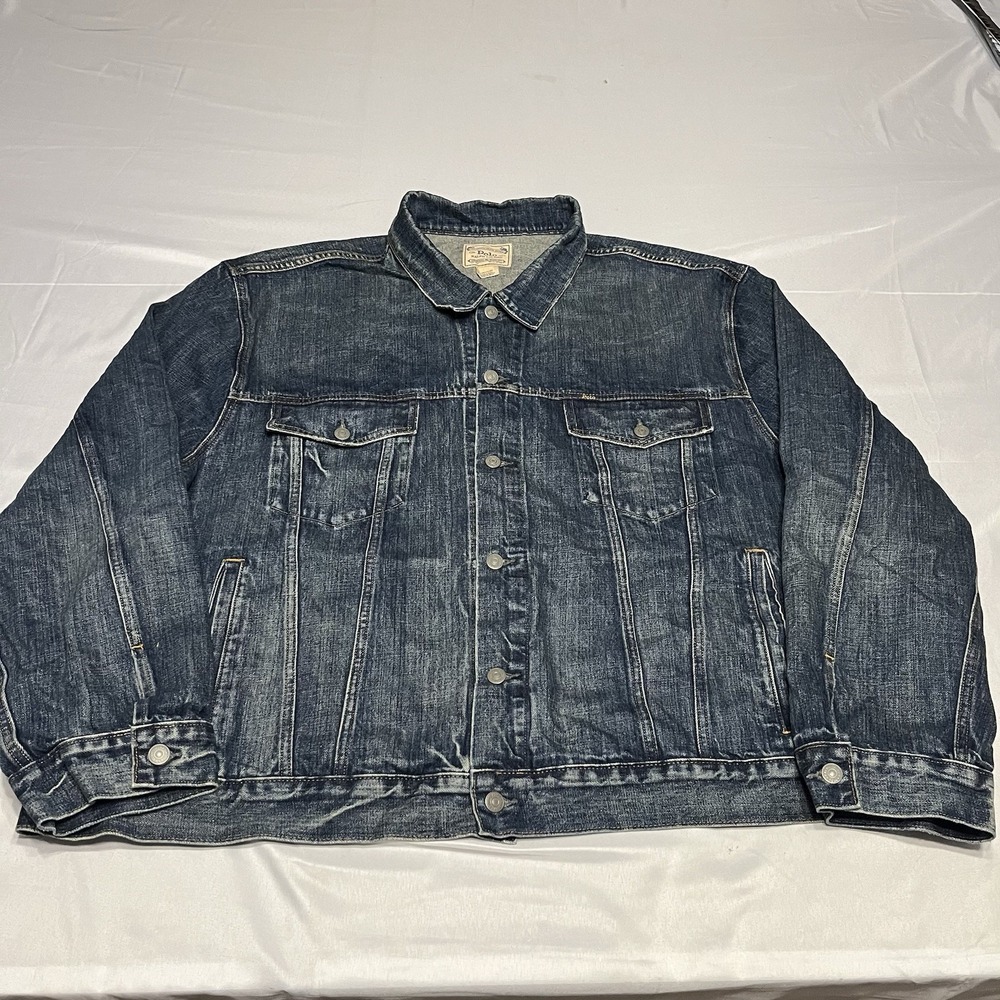 Polo Ralph Lauren Denim Trucker Jacket Mens Size 4XB Big Dark Wash